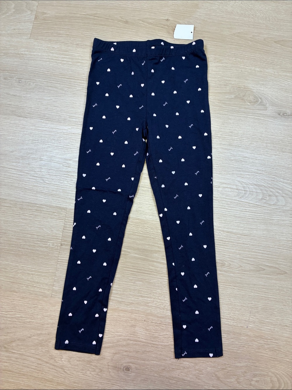 NEW Juicy Couture Navy Leggings with Pink Heart Print